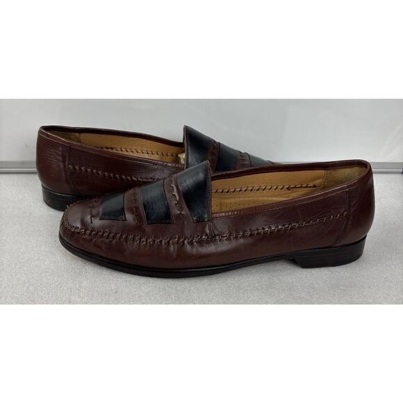 mens\'s Avventura Italy Brown /BLACK Leather/S Dress Shoes 13 M main image 9
